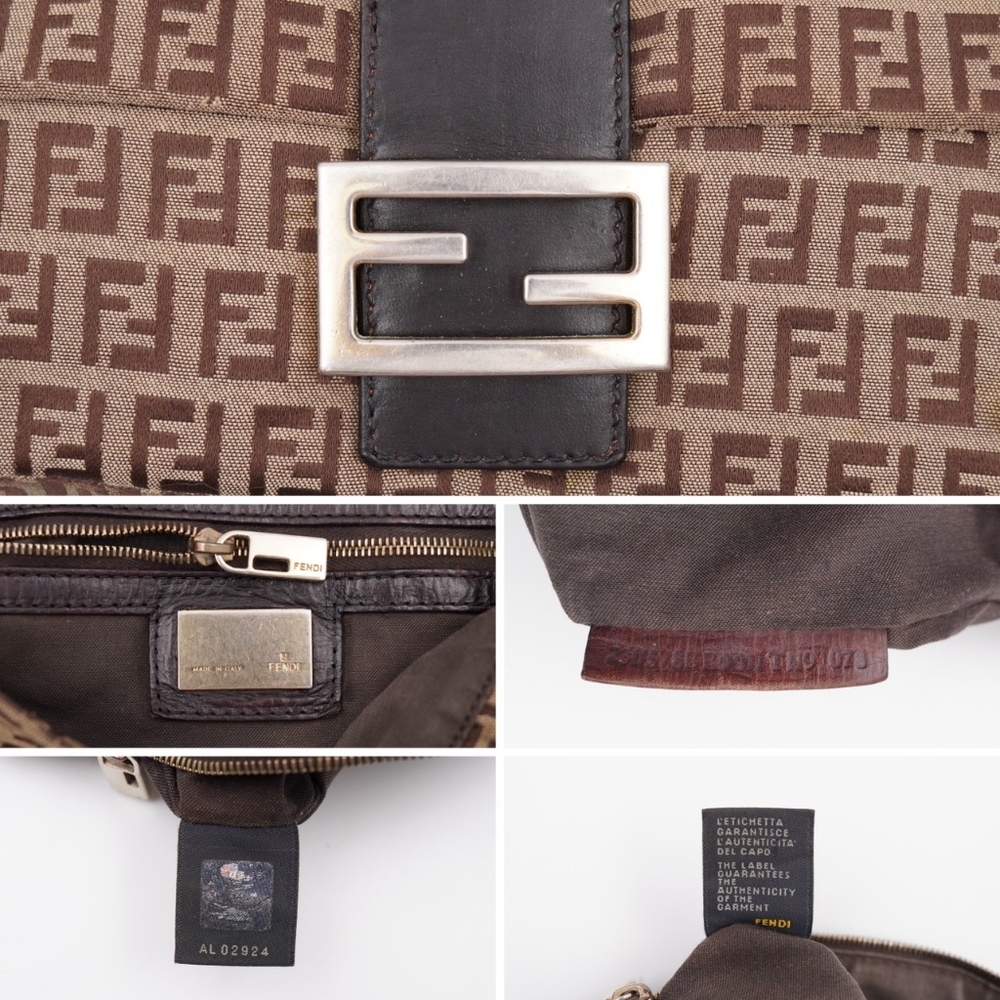 CD39 💖 FENDI Zucchino Mama Baguette - Picture 8 of 13